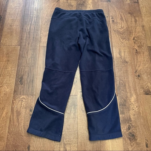 Nike Mens fleece like pants navy blue white Sz medium drawstring pockets - Picture 4 of 4